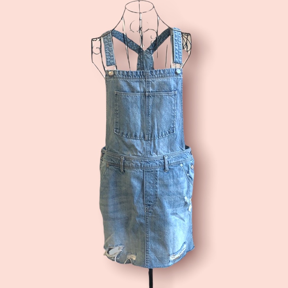 Denim overalls dress medium wash size large